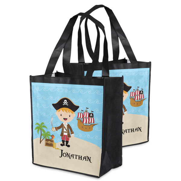 Pirate Scene Grocery Bag - MAIN