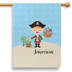Pirate Scene 28" House Flag - Double Sided (Personalized)