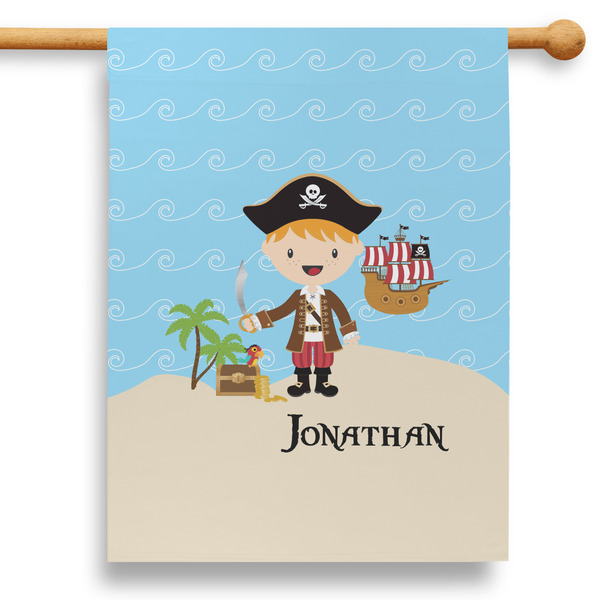 Custom Pirate Scene 28" House Flag - Double Sided (Personalized)