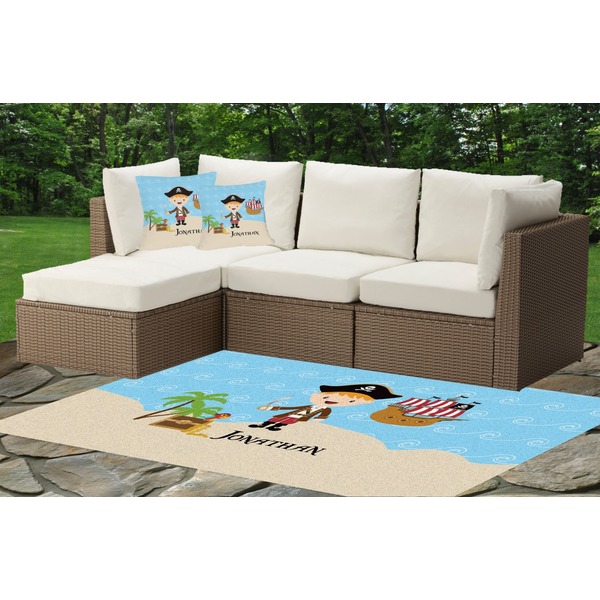 Personalized Pirate Outdoor Mat & Cushions