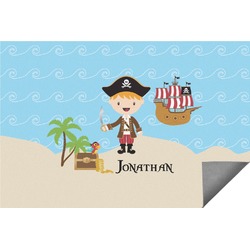Pirate Scene Indoor / Outdoor Rug - 6'x8' w/ Name or Text