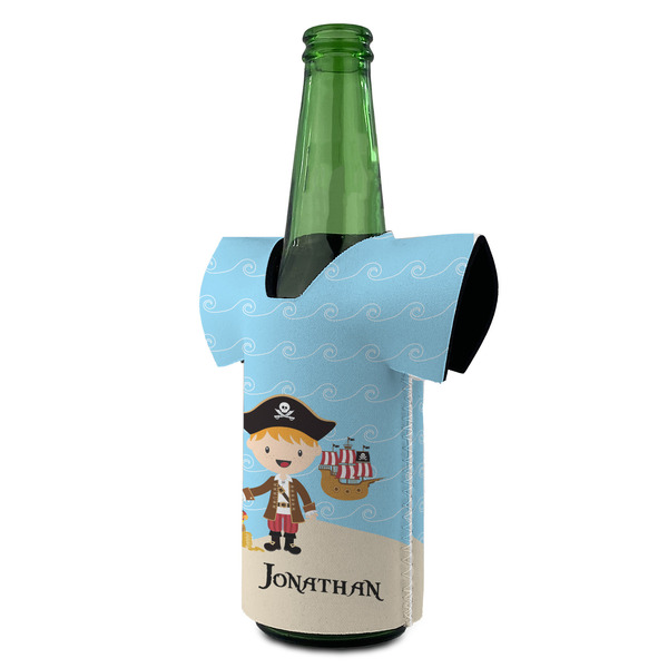 Pirate Scene Jersey Bottle Cooler - ANGLE (on bottle)