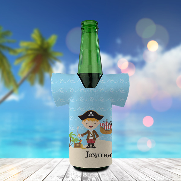 Pirate Scene Jersey Bottle Cooler - LIFESTYLE