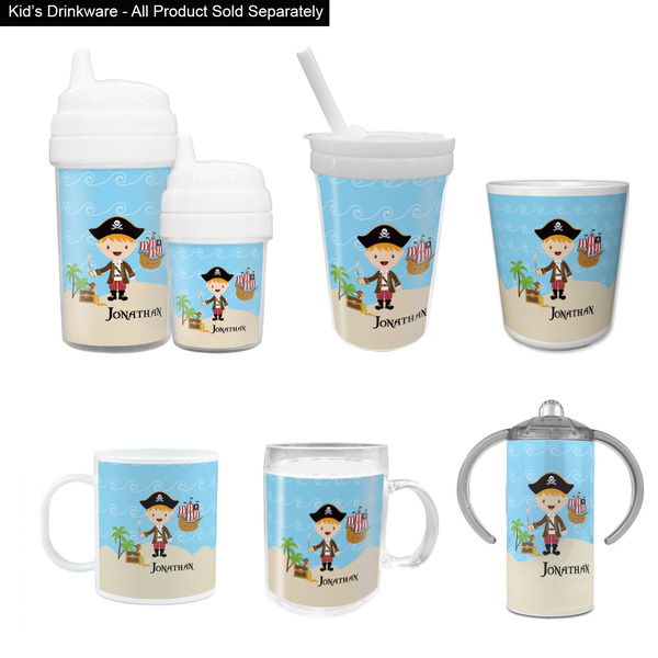 Pirate Scene Kid's Drinkware - Customized & Personalized