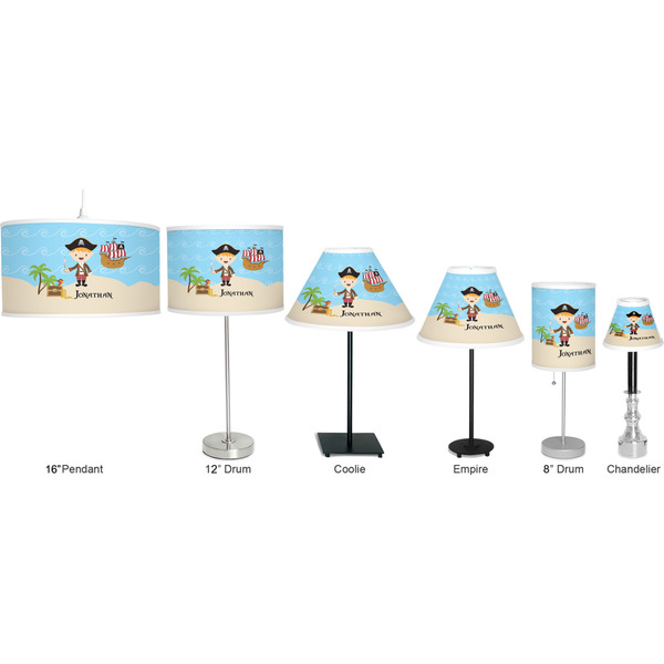 Pirate Scene Lamp Full View Size Comparison