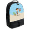 Pirate Scene Large Backpack - Black - Angled View