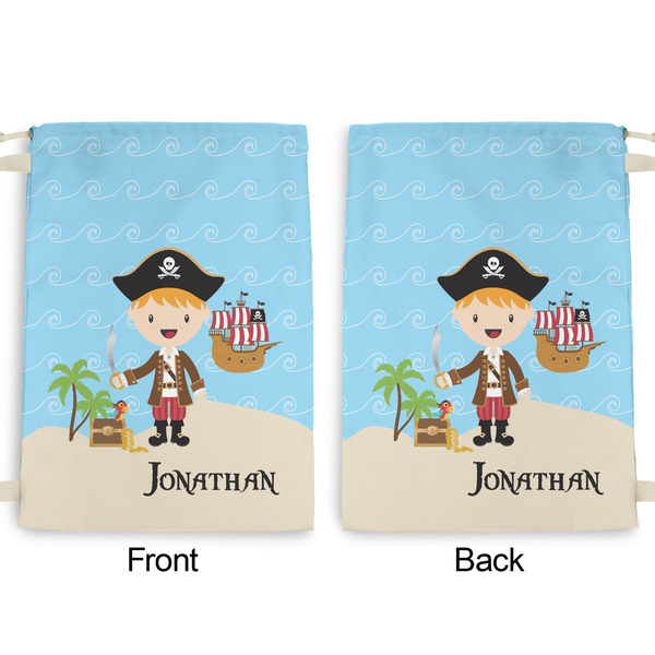 Pirate Scene Large Laundry Bag - Front & Back View