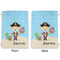 Pirate Scene Large Laundry Bag - Front & Back View