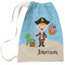 Pirate Scene Large Laundry Bag - Front View