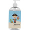 Pirate Scene Plastic Soap / Lotion Dispenser (16 oz - Large - White) (Personalized)