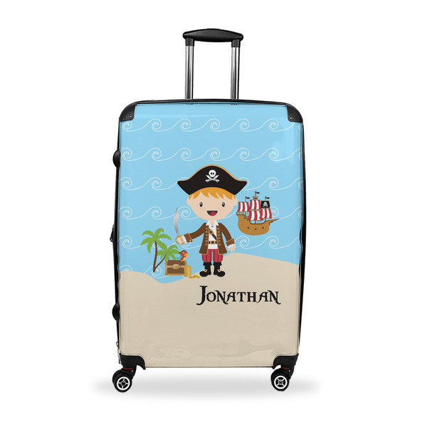 Custom Pirate Scene Suitcase - 28" Large - Checked w/ Name or Text