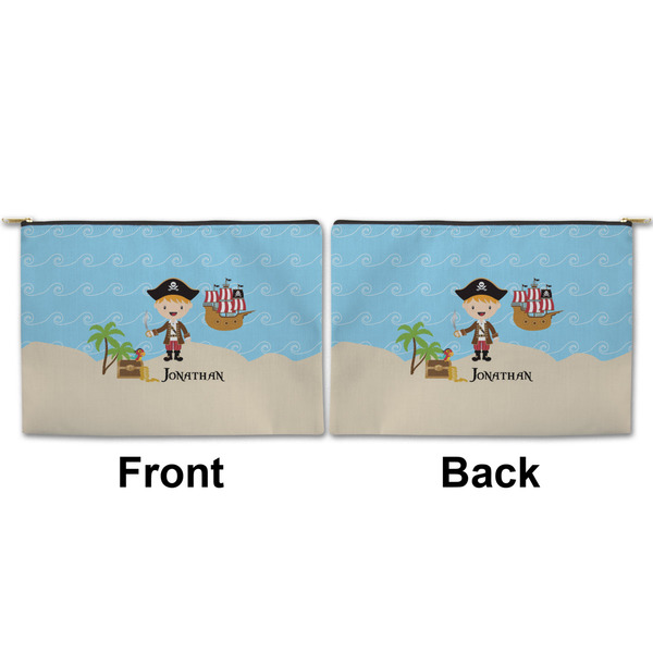 Pirate Scene Large Zipper Pouch Approval (Front and Back)
