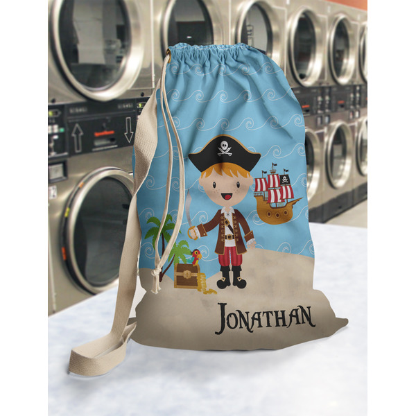Pirate Scene Laundry Bag in Laundromat