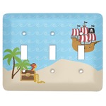 Pirate Scene Light Switch Cover (3 Toggle Plate)