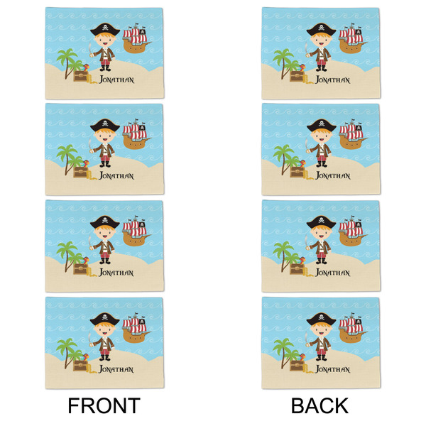 Pirate Scene Linen Placemat - APPROVAL Set of 4 (double sided)