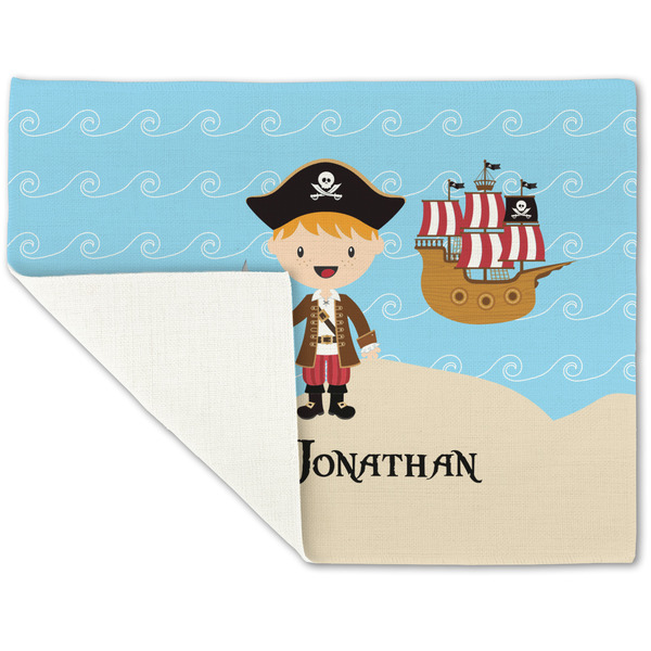 Pirate Scene Linen Placemat - Folded Corner (single side)