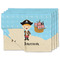 Pirate Scene Linen Placemat - MAIN Set of 4 (double sided)