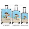 Pirate Scene Luggage Bags all sizes - With Handle
