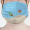 Pirate Scene Mask - Pleated (new) Front View on Girl