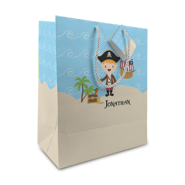 Custom Pirate Scene Medium Gift Bag (Personalized)