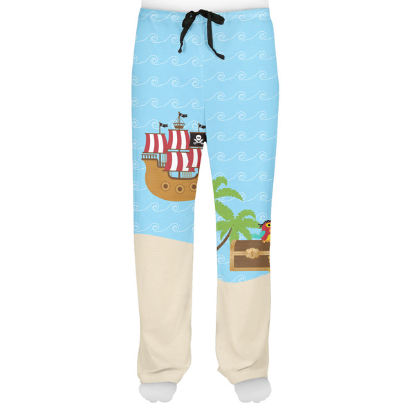 Pirate Scene Men's Pjs Front - on model