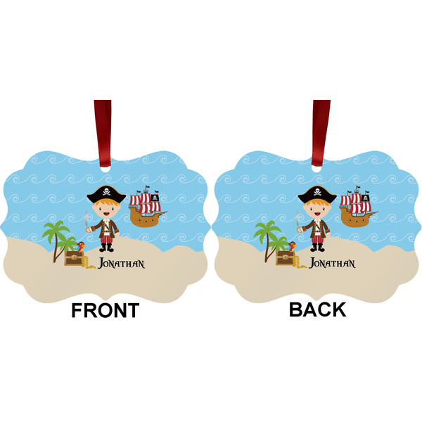 Pirate Scene Metal Benilux Ornament - Front and Back (APPROVAL)