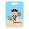 Pirate Scene Metal Luggage Tag - Front Without Strap