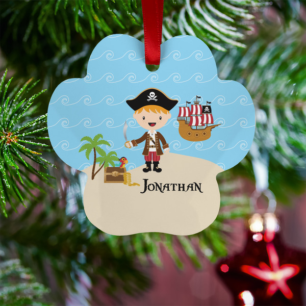 Pirate Scene Metal Paw Ornament - Lifestyle