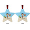Pirate Scene Metal Star Ornament - Front and Back