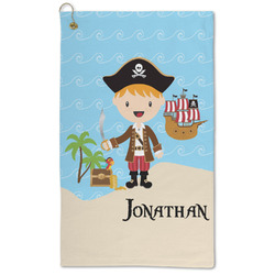 Pirate Scene Microfiber Golf Towel - Large (Personalized)