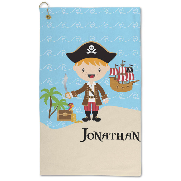 Custom Pirate Scene Microfiber Golf Towel (Personalized)