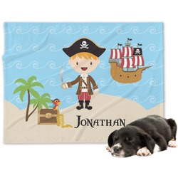 Pirate Scene Dog Blanket (Personalized)