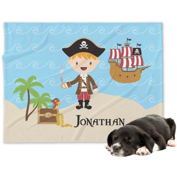 Custom Pirate Scene Dog Blanket (Personalized)