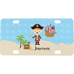 Pirate Scene Mini / Bicycle License Plate (4 Holes) (Personalized)