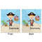 Pirate Scene Minky Blanket - 50"x60" - Double Sided - Front & Back