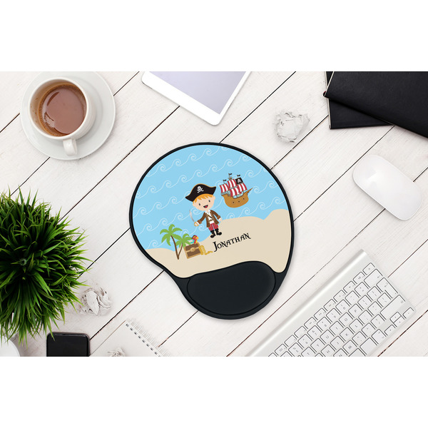 Pirate Scene Mouse Pad with Wrist Rest - LIFESYTLE 1
