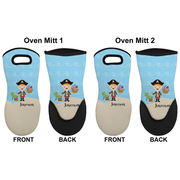 Pirate Scene Neoprene Oven Mitt - Set of 2 - Approval