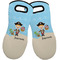 Pirate Scene Neoprene Oven Mitts - Set of 2 w/ Name or Text