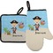 Personalized Pirate Neoprene Oven Mitt and Pot Holder Set