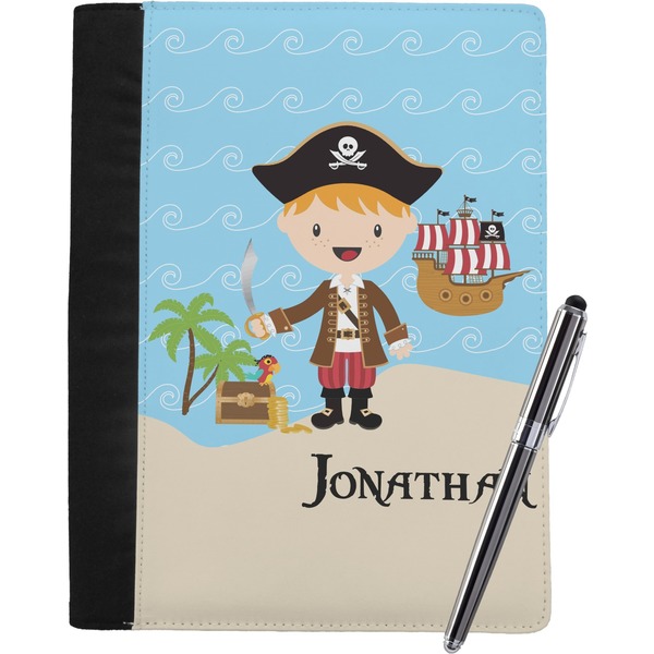 Custom Pirate Scene Notebook Padfolio - Large w/ Name or Text