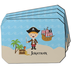 Pirate Scene Dining Table Mat - Octagon w/ Name or Text