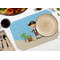 Pirate Scene Octagon Placemat - Single front (LIFESTYLE) Flatlay