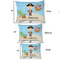 Pirate Scene Outdoor Dog Beds - SIZE CHART