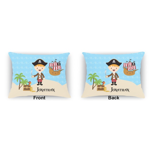 Personalized Pirate  Outdoor Rectangular Throw Pillow (Front and Back)