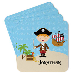 Pirate Scene Paper Coasters w/ Name or Text