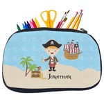 Pirate Scene Neoprene Pencil Case - Medium w/ Name or Text