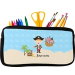 Pirate Scene Neoprene Pencil Case - Small w/ Name or Text