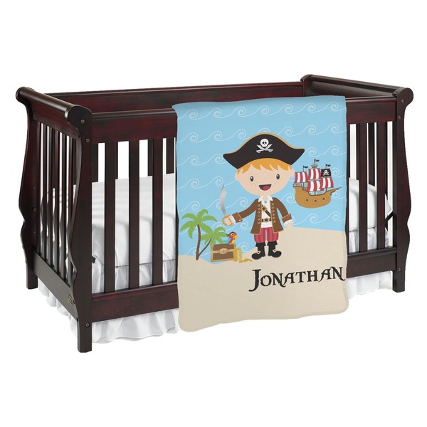 Custom Pirate Scene Baby Blanket (Double Sided) (Personalized)