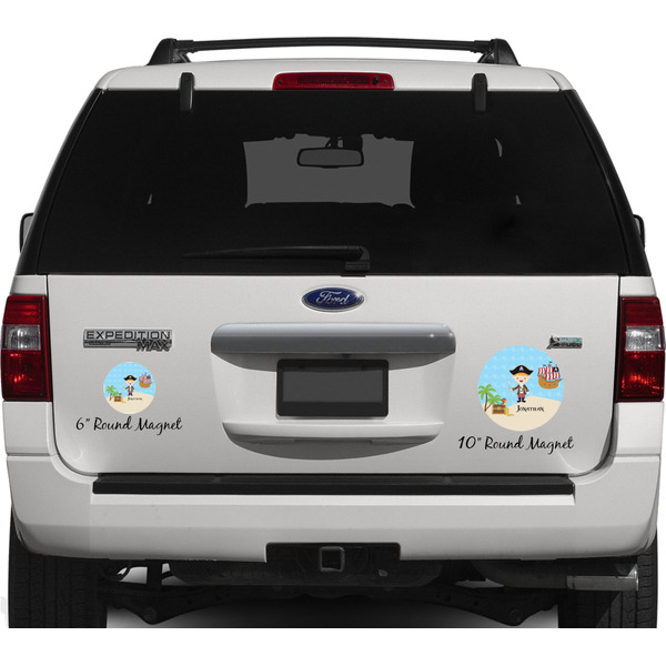 Pirate Scene Personalized Car Magnets on Ford Explorer