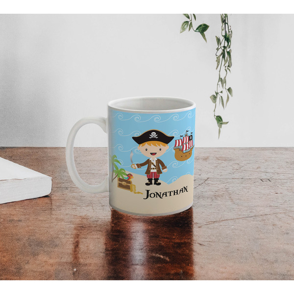 Pirate Scene Personalized Coffee Mug - Lifestyle